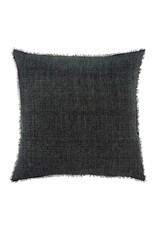 Lina Linen Pillow - Charcoal - 24x24