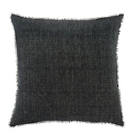 Lina Linen Pillow - Charcoal - 24x24