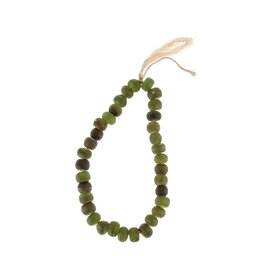 Frosted Glass Tassel Beads - Green
