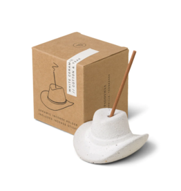 Cowboy Hat Incense Holder - White