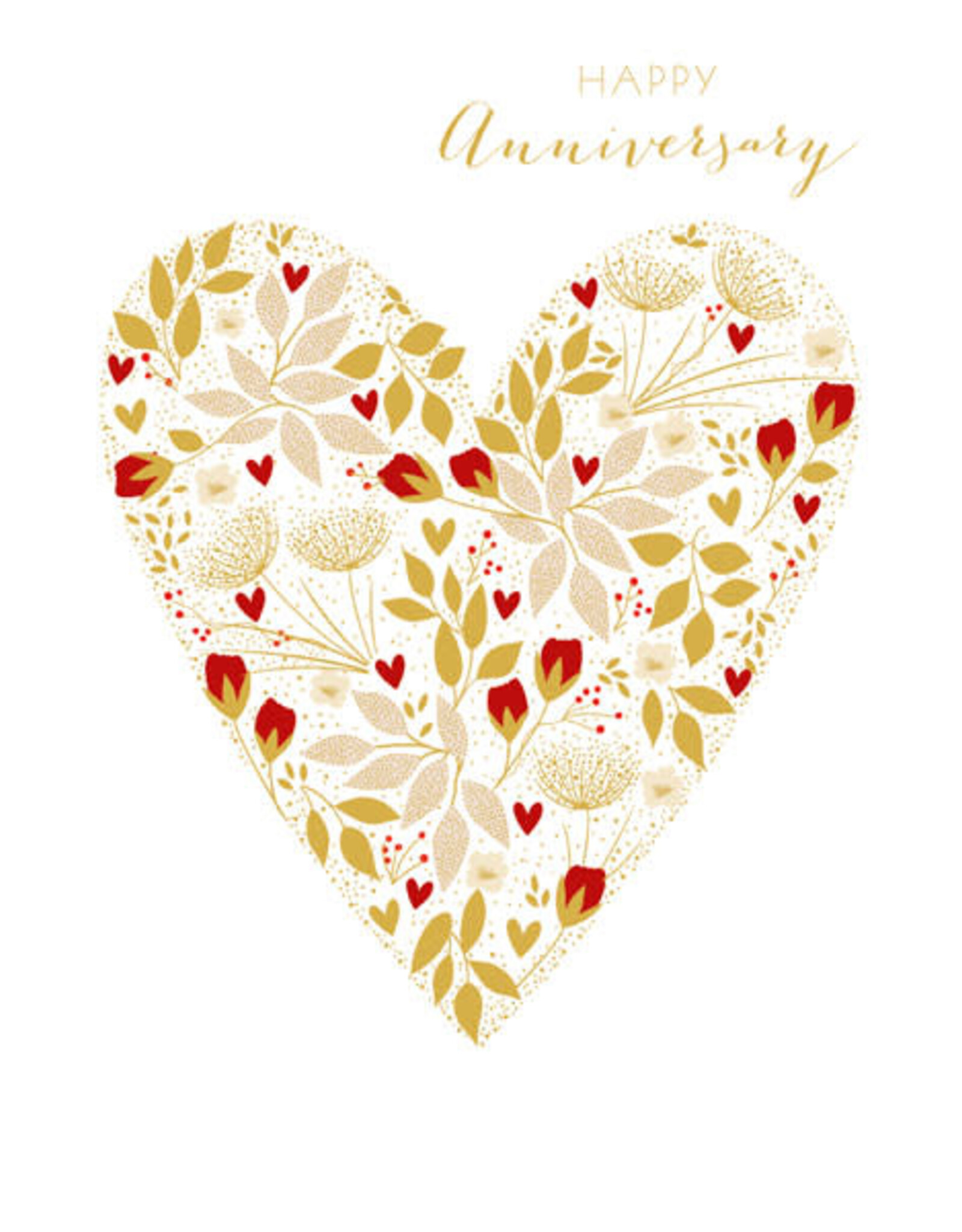 Anniversary - Heart And Flowers