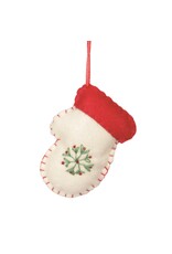 Embroidered Mitten Ornament