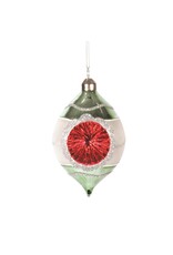 Vintage Green Drop Style Glass Ornament