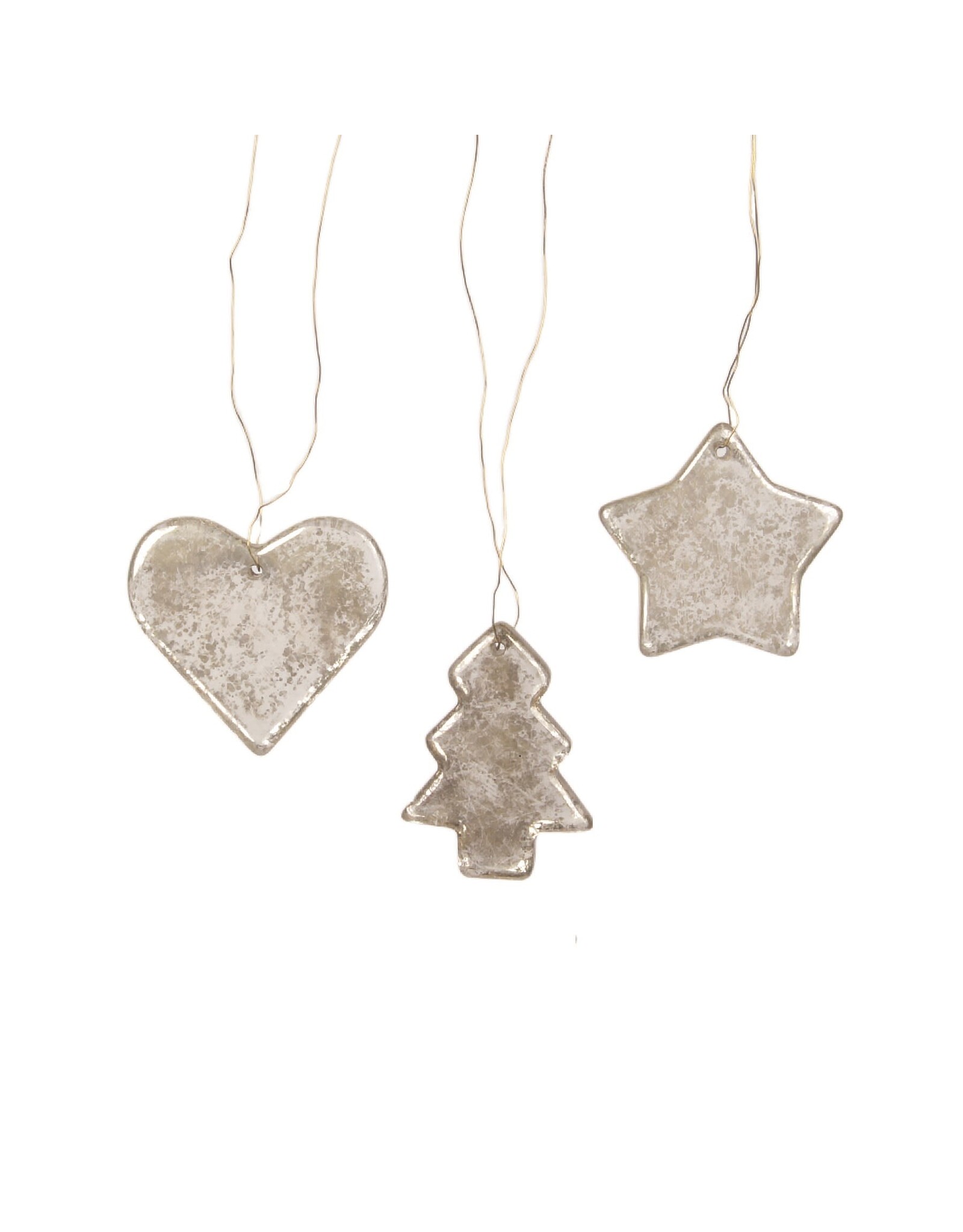 Mini Glass & Gold Ornaments