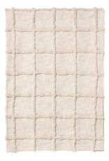 Natural Cotton Tufted Grid Throw