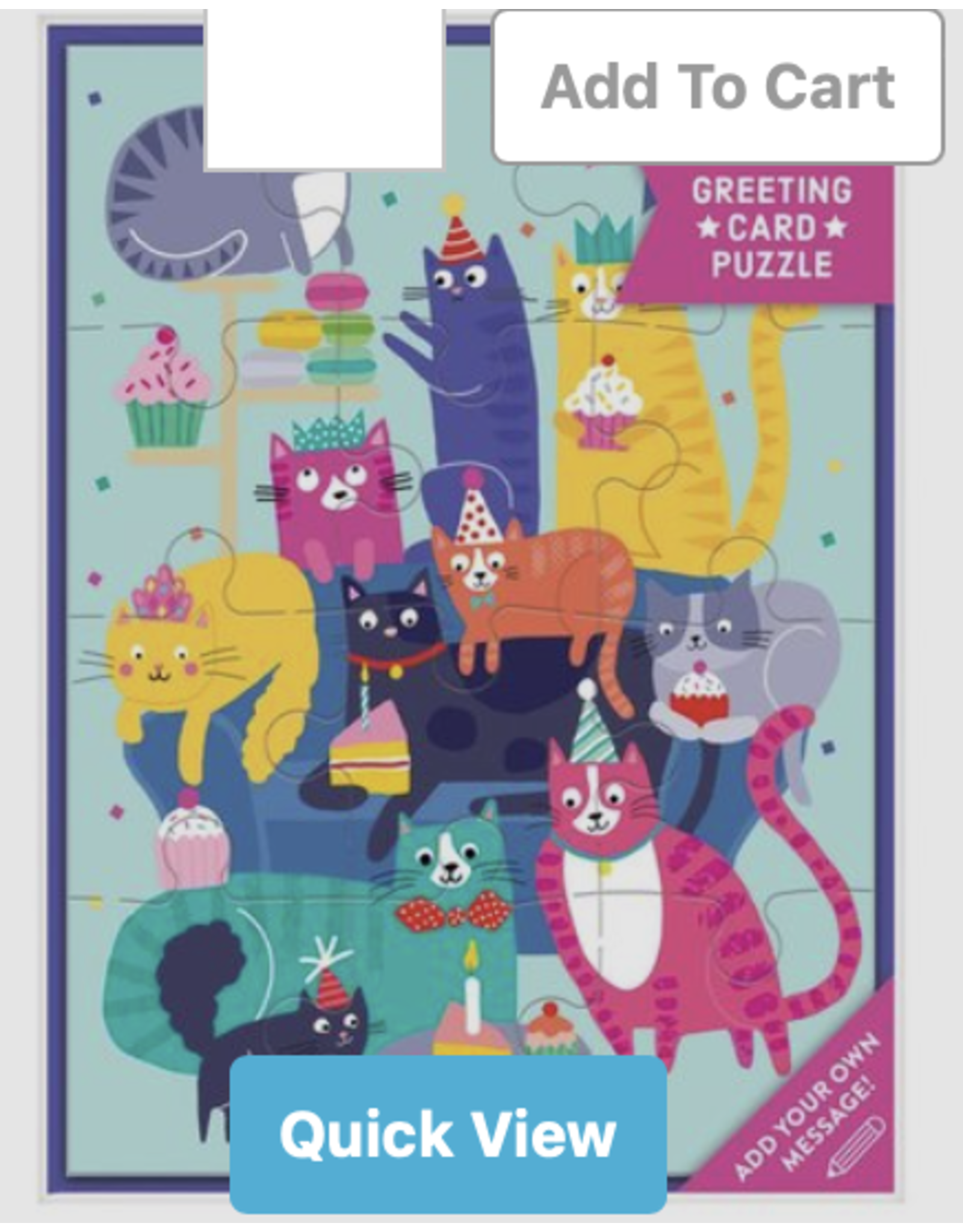 Puzzle Card - Cat Party