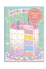 Puzzle Card - Confetti Birthday Cake