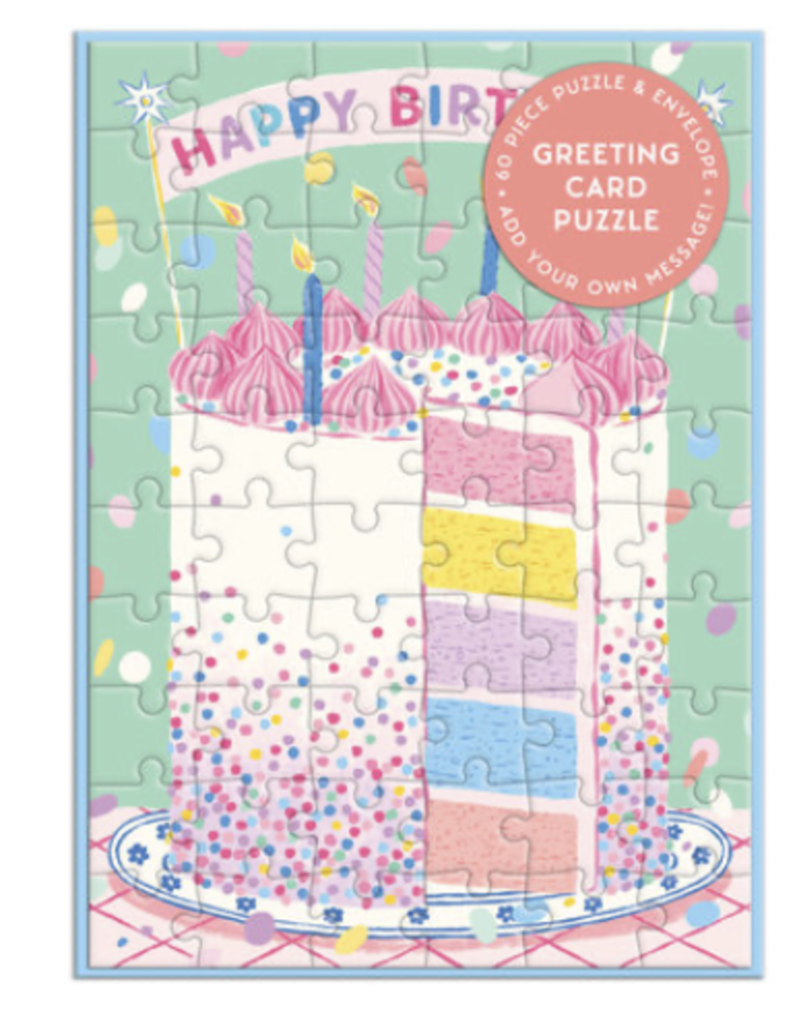 Puzzle Card - Confetti Birthday