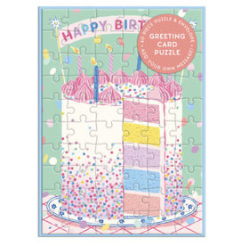Puzzle Card - Confetti Birthday Cake