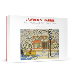 Red House And Yellow Sleigh Boxed Holiday Cards