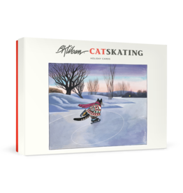 Boxed Cards - Cat Skating - 12 Cards