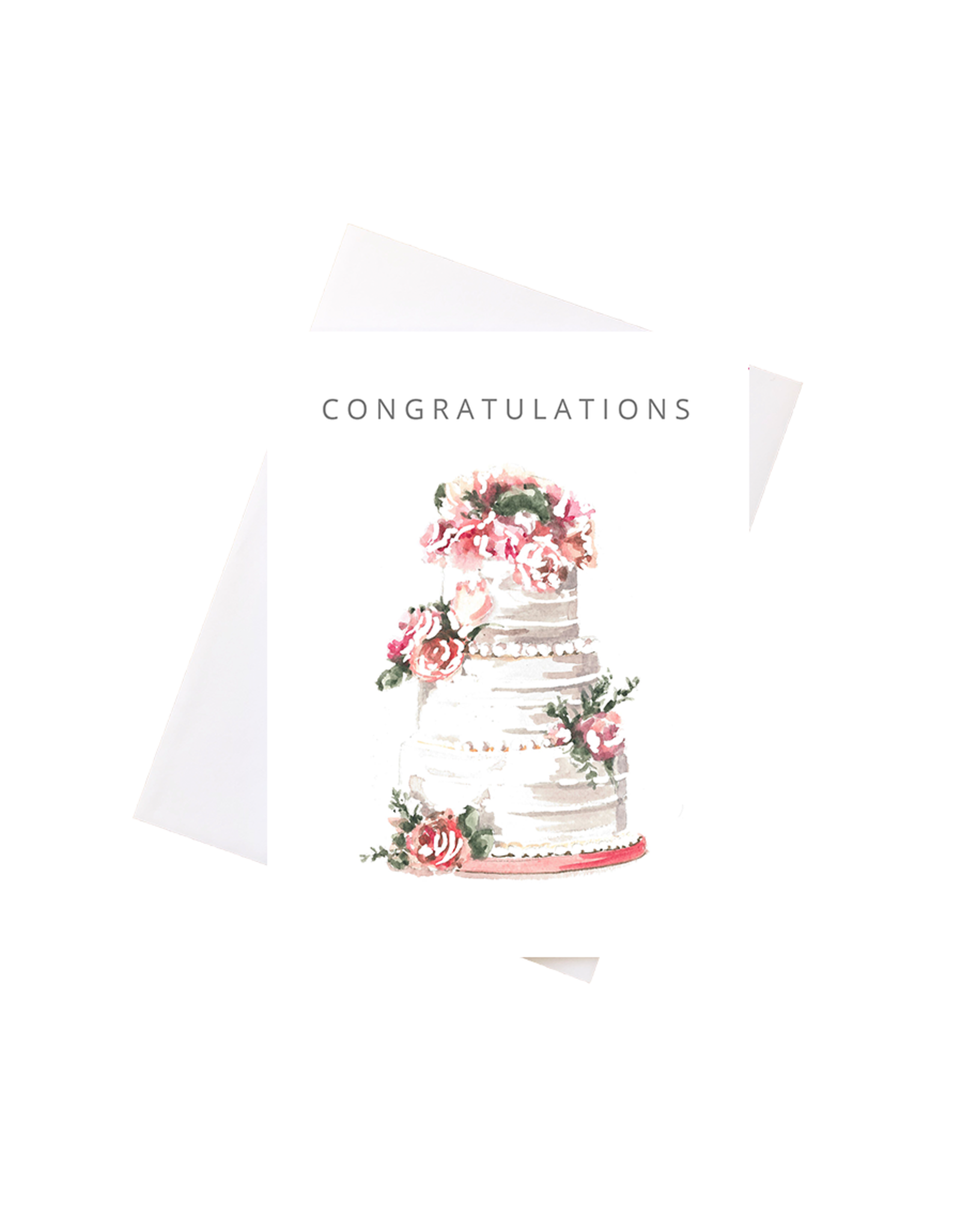 Niki Kingsmill Wedding Cake Watercolour Card