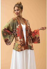 Powder Design 70's Kaleidoscope Floral Sage Kimono