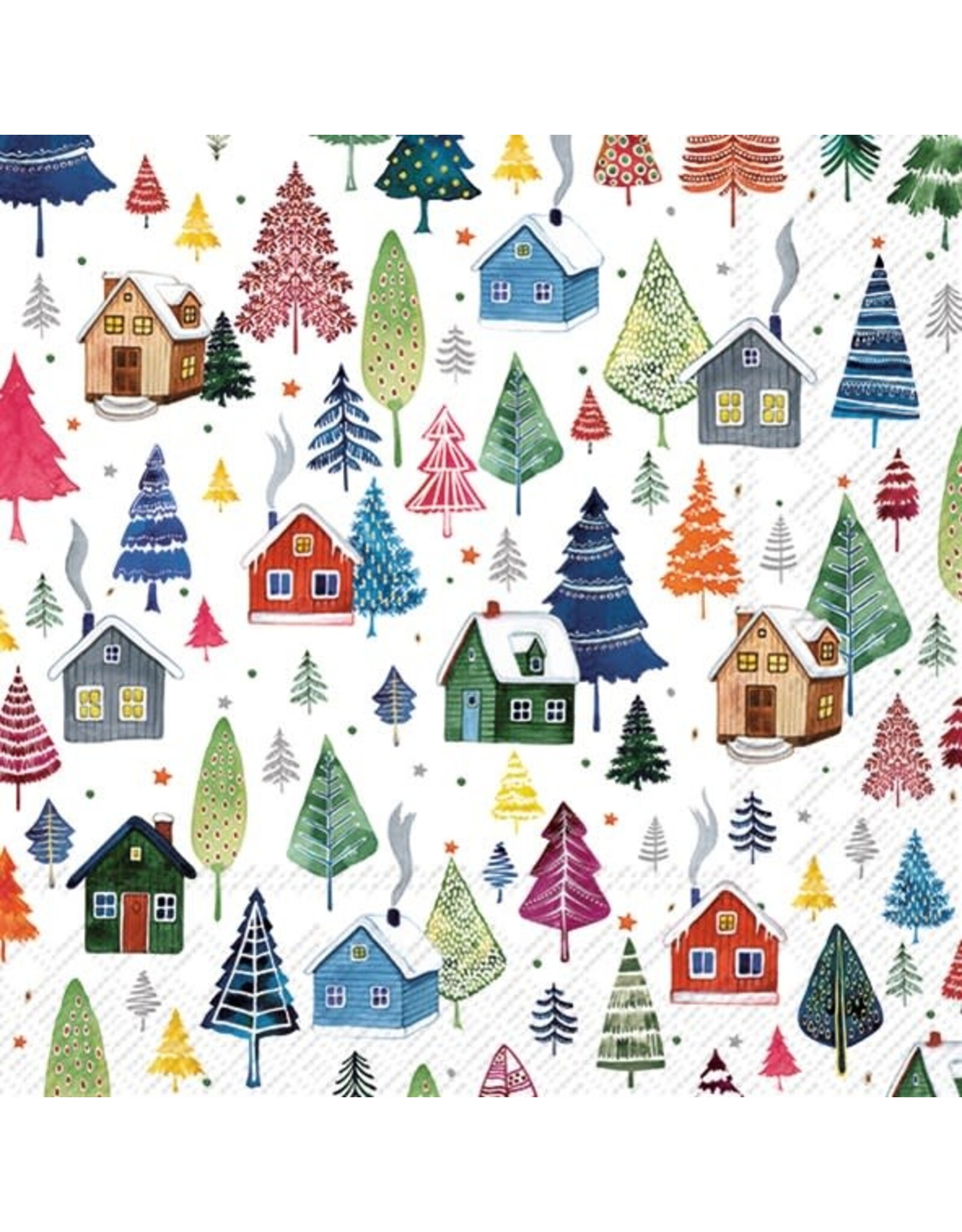 Winter Village - Luncheon Paper Napkin