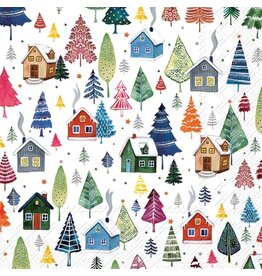 Winter Village - Luncheon Paper Napkin
