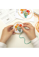 Mini Cross-Stitch Embroidery Kit - Flowers