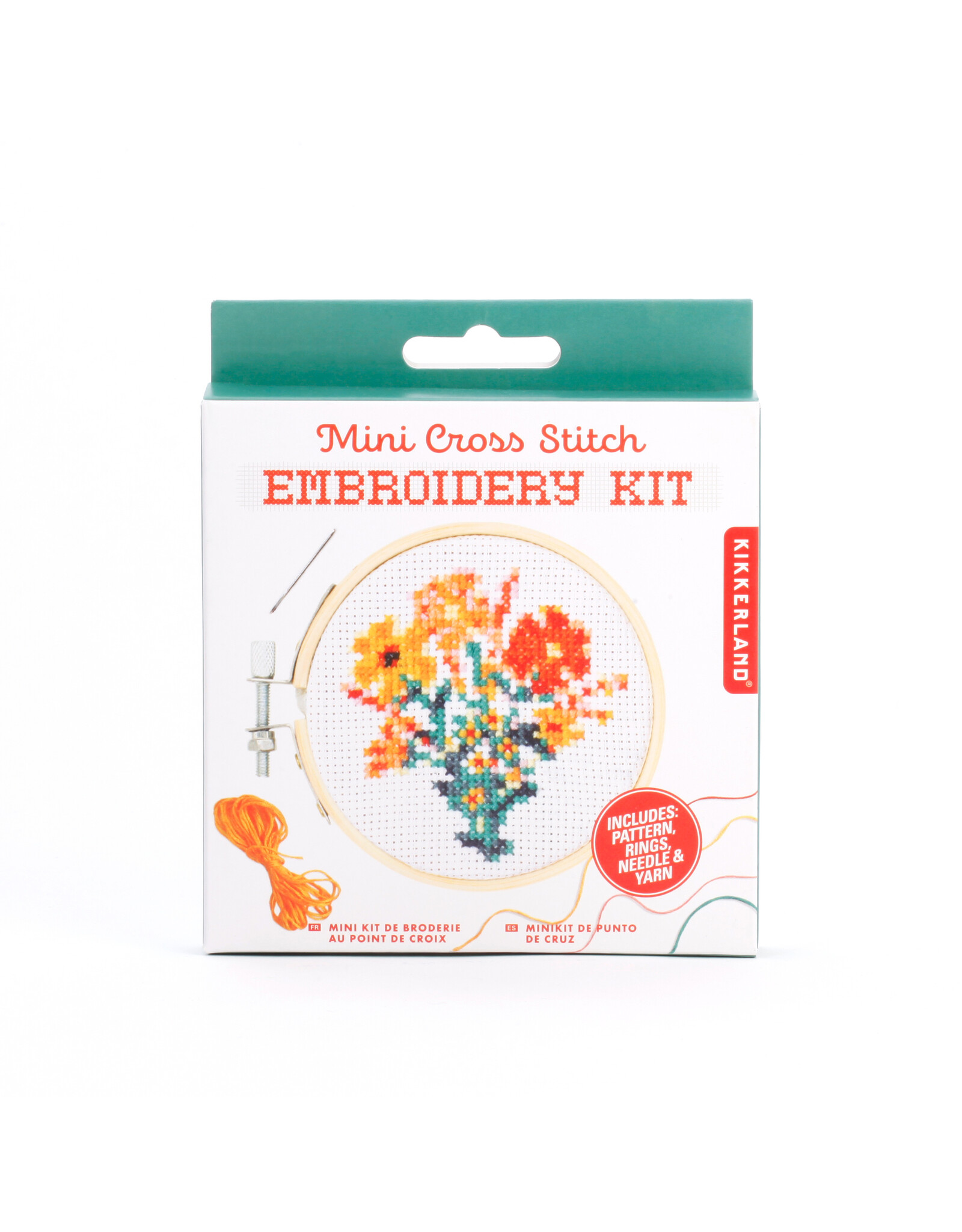 Mini Cross-Stitch Embroidery Kit - Flowers