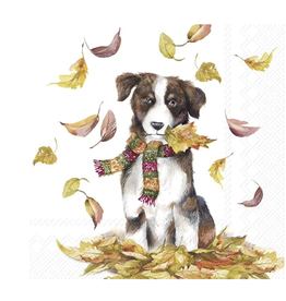 Dog Having Fun - Luncheon Paper Napkin