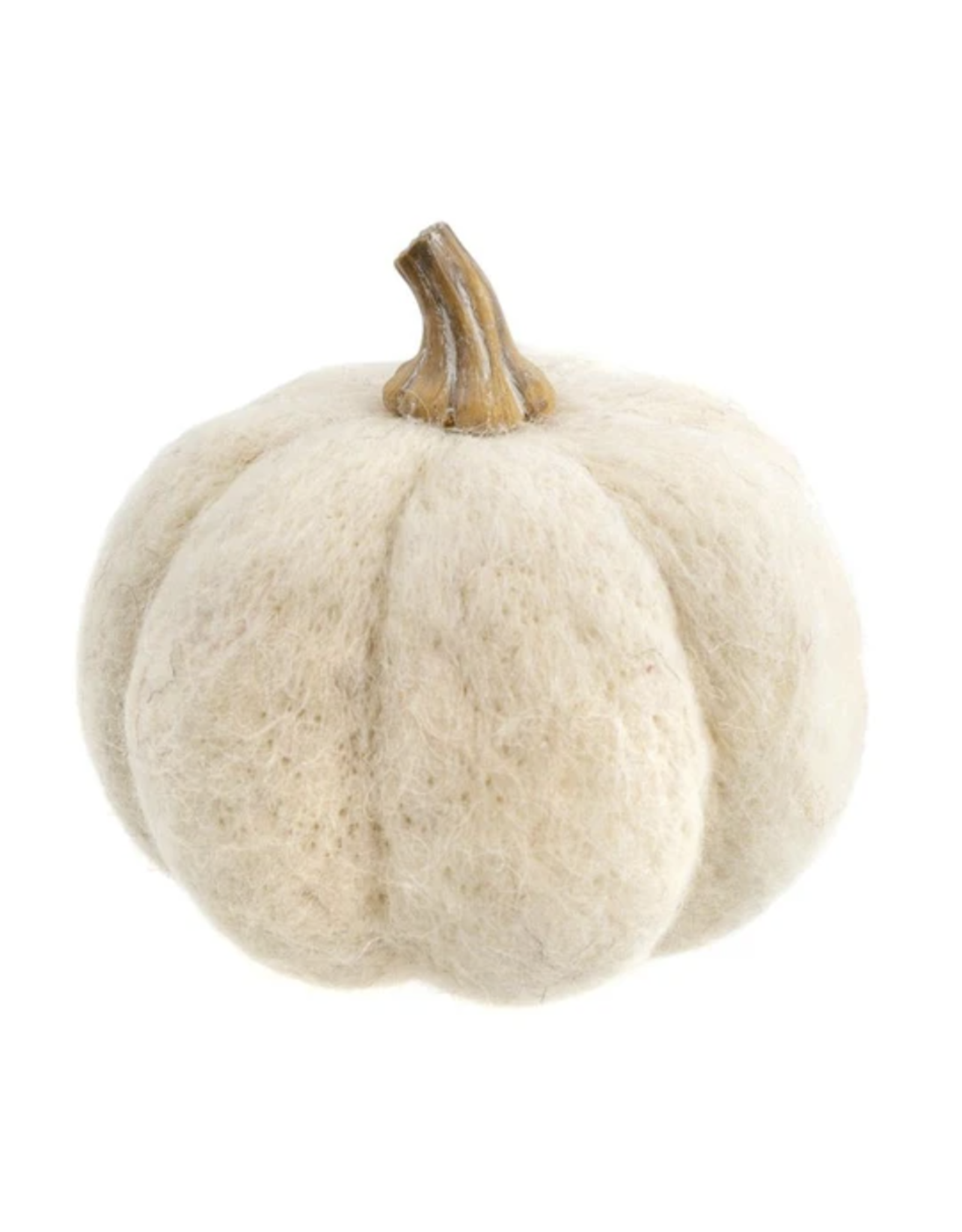 Felt Pumpkin Medium White