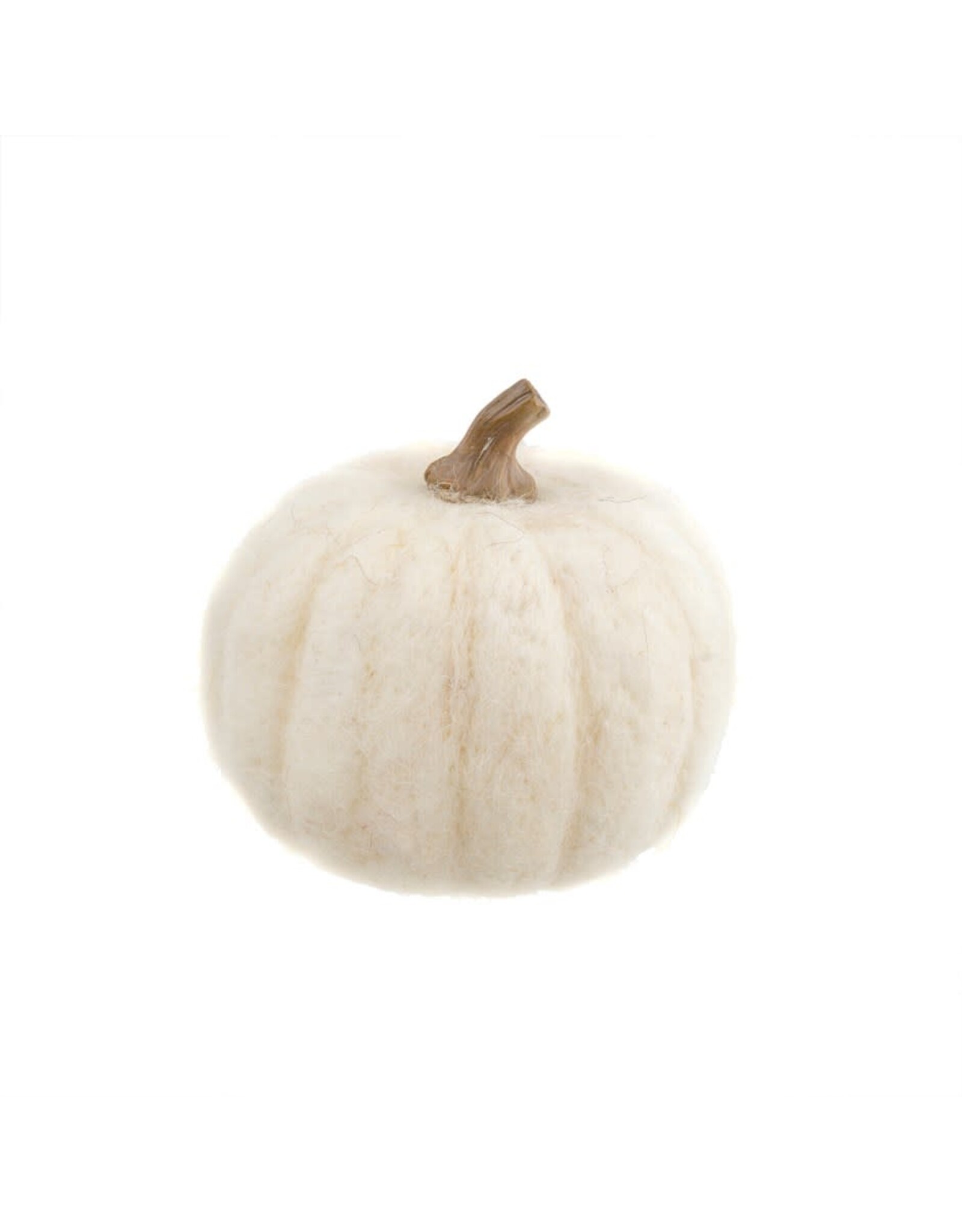 Felt Pumpkin Medium White