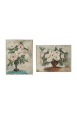 Canvas Flowers In Vase