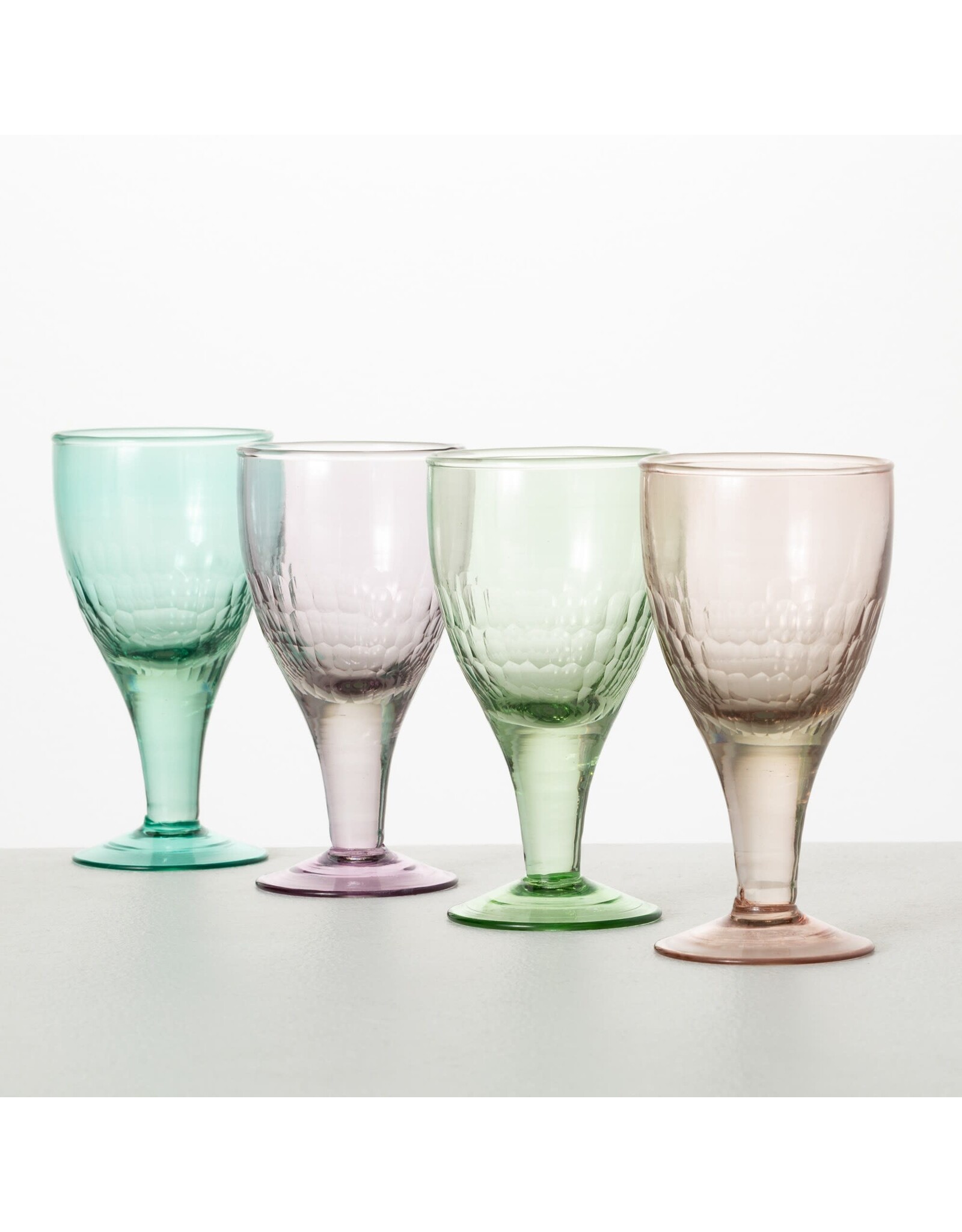 Pastel Glass Goblet - Set of 4