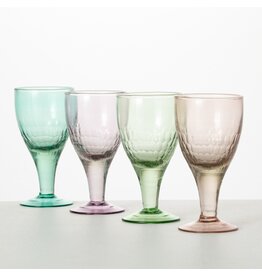 Pastel Glass Goblet - Set of 4