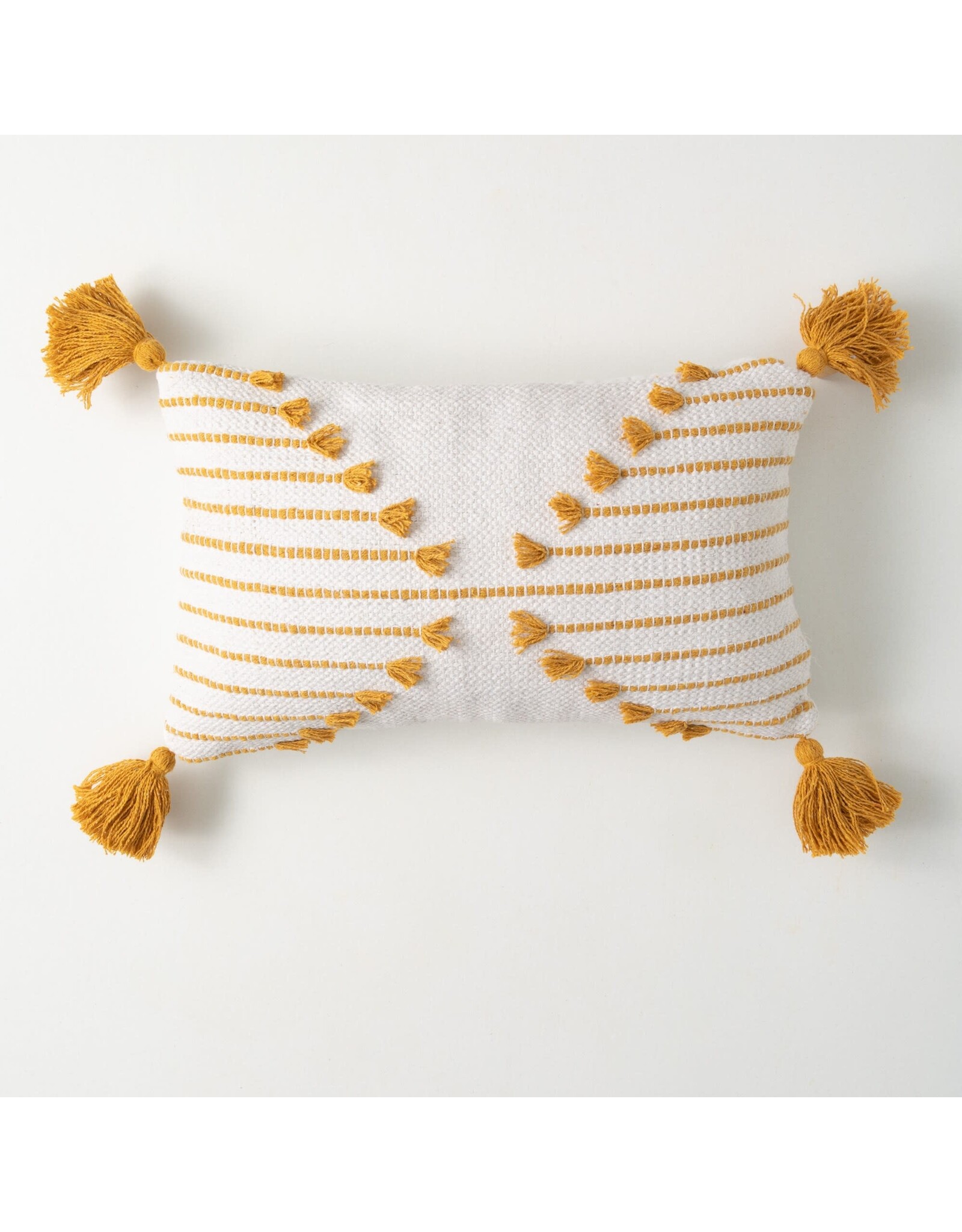 Embroidered Pillow - Mustard