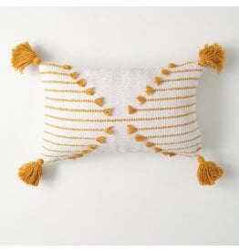 Embroidered Pillow - Mustard