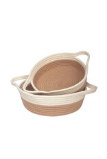 Tan/White Cotton Basket