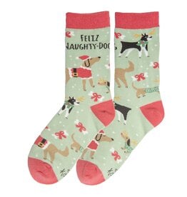 Holiday Socks Feliz Naughty Dog