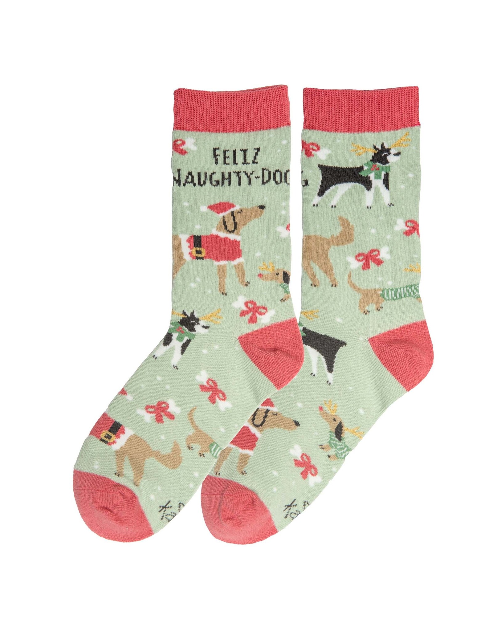 Holiday Socks Feliz Naughty Dog