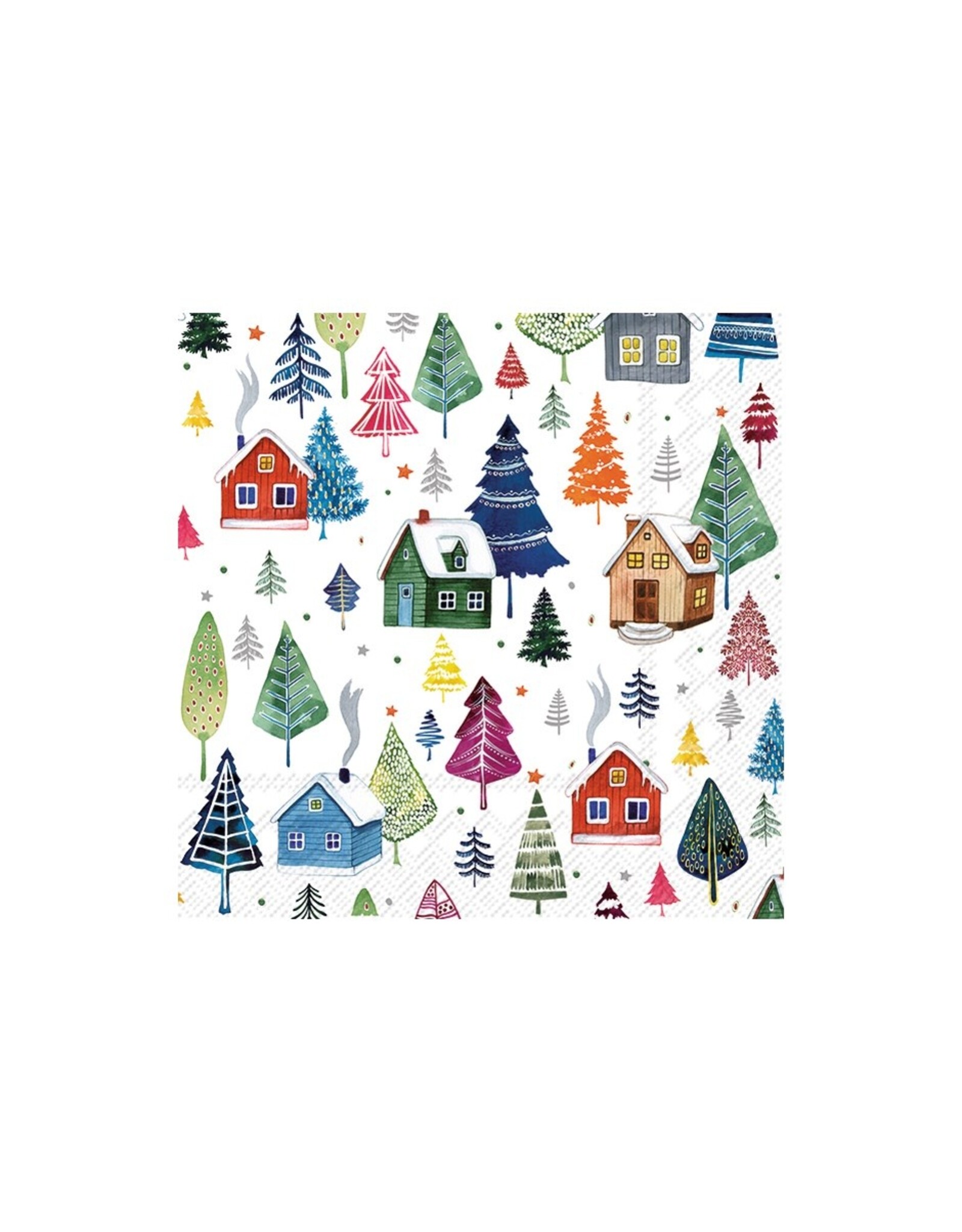 Winter Village - Cocktail Paper Napkin