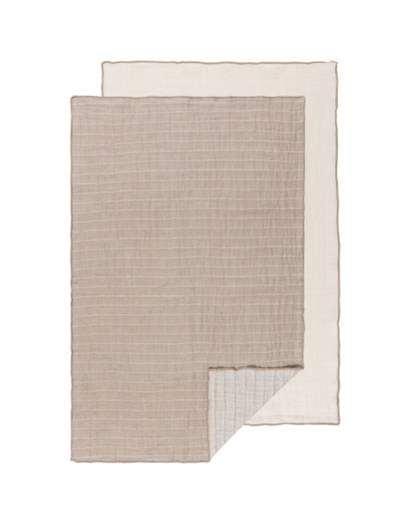 Dove Grey Double Weave TeaTowels - Set of 2