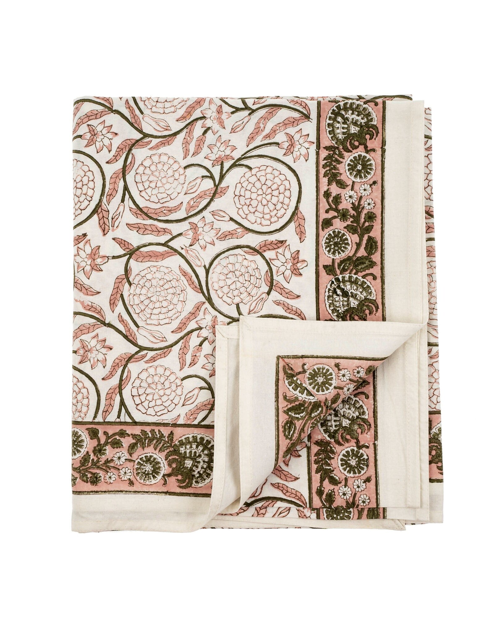 Jasmine Block Print Tablecloth