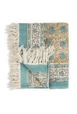 Cozumel Block Print Slub Tablecloth/Throw