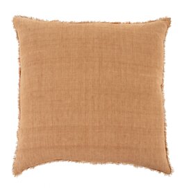 Lina Linen Pillow - Terracotta 24" x 24"