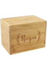 Bamboo Recipe Card Box