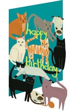 Birthday - Happy Birthday Cats - Laser Cut