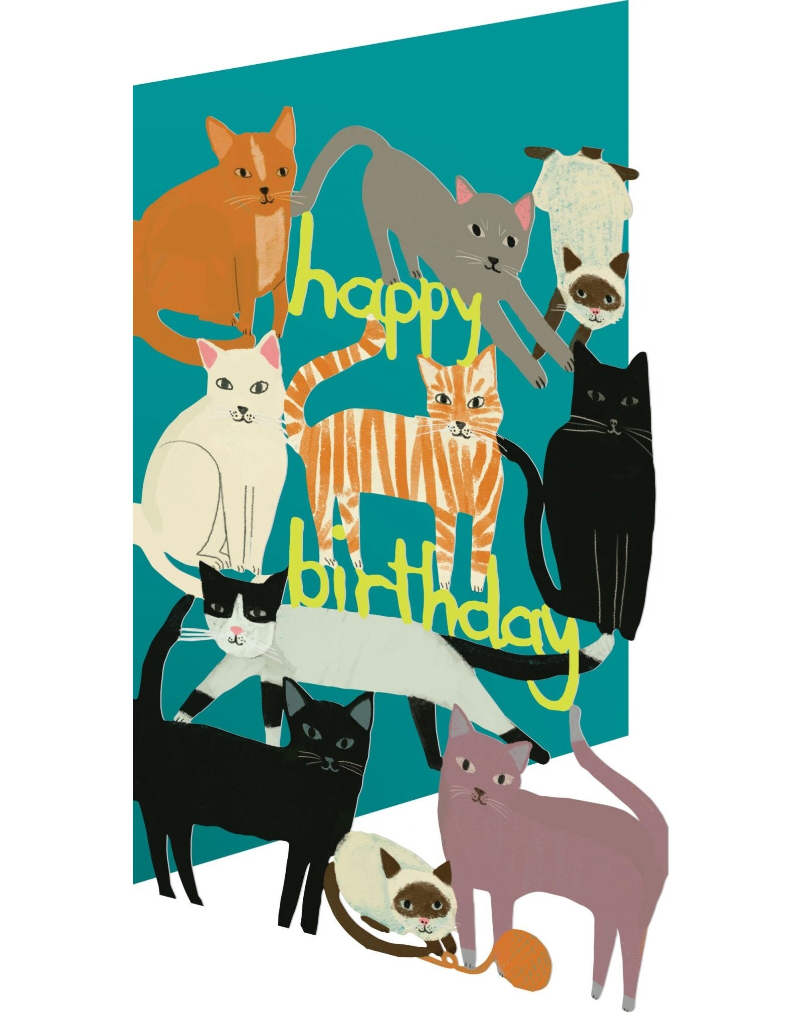 Birthday - Happy Birthday Cats - Laser Cut