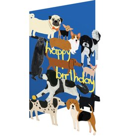 Birthday - Happy Birthday Dogs - Laser Cut