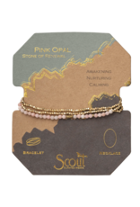 Scout Delicate Stone Bracelet/Necklace - Pink Opal/Gold