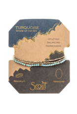 Scout Delicate Stone Bracelet/Necklace - Turquoise/Gold