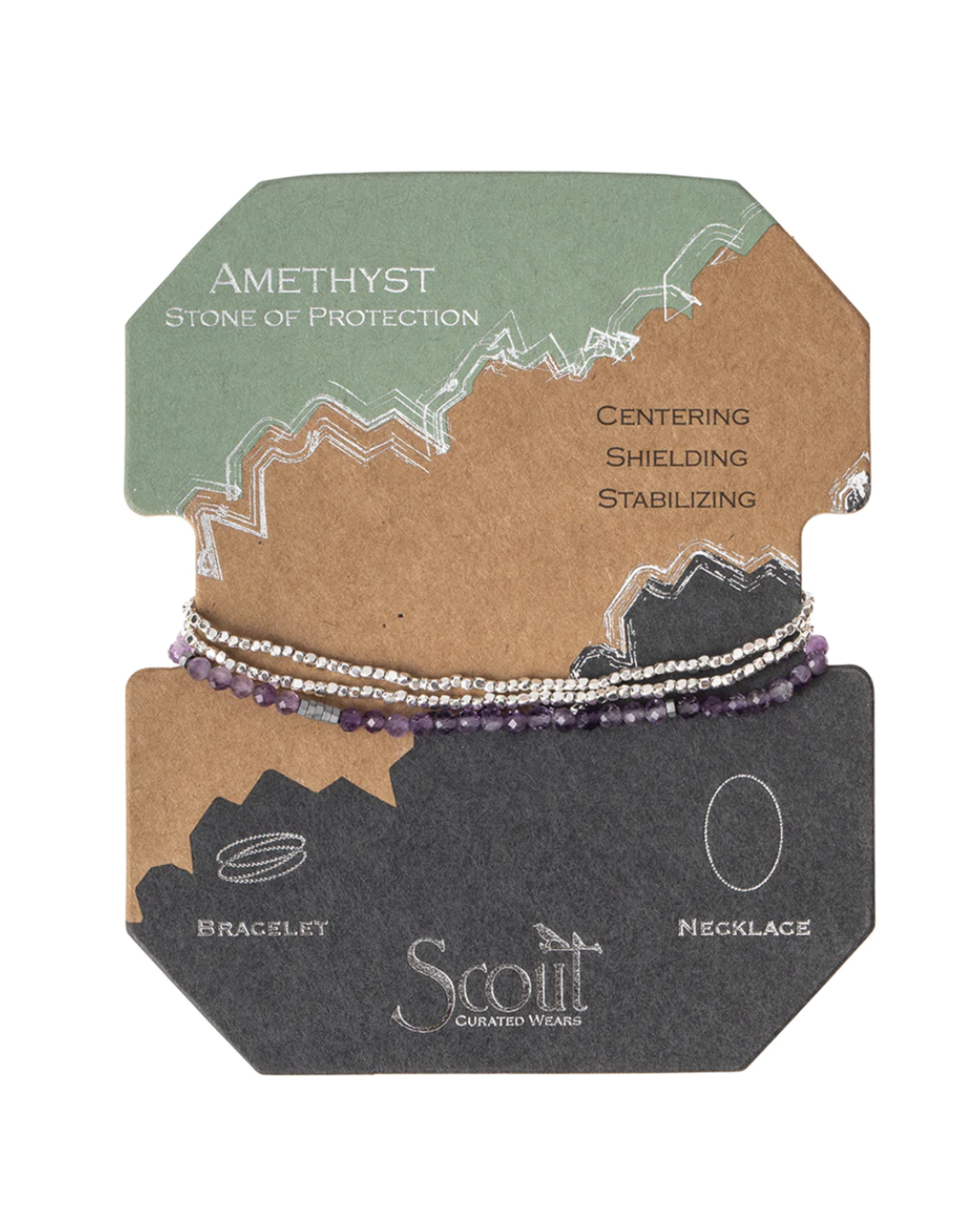 Scout Delicate Stone Bracelet/Necklace - Amethyst/Silver