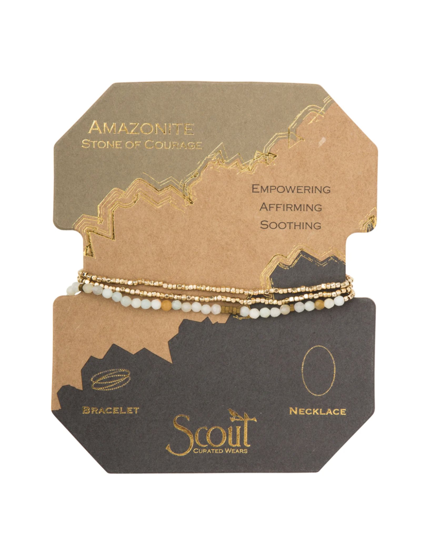 Scout Delicate Stone Bracelet/Necklace - Amazonite/Gold