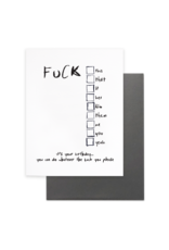 Cardideology Birthday - F**k It