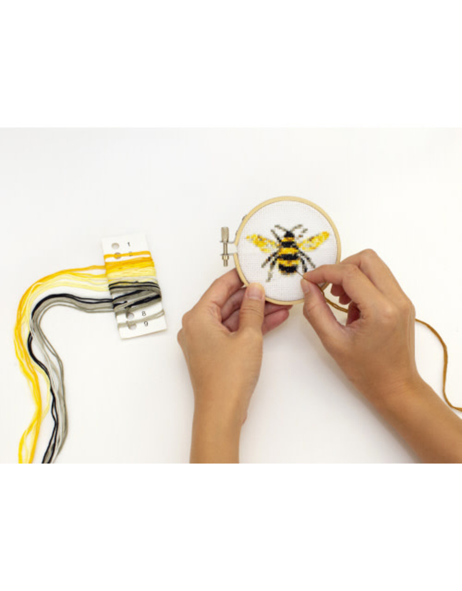 Mini Cross-Stitch Embroidery Kit - Bee