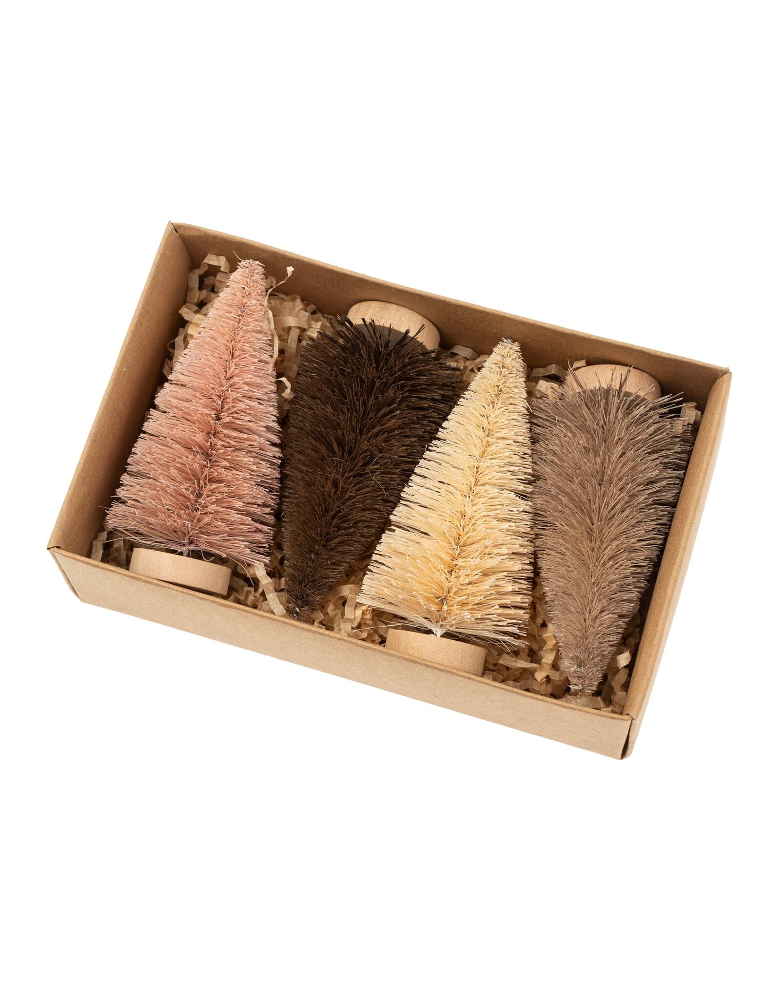 Bottle Brush Trees Set/4