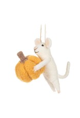 Mouse With Pumpkin Ornament