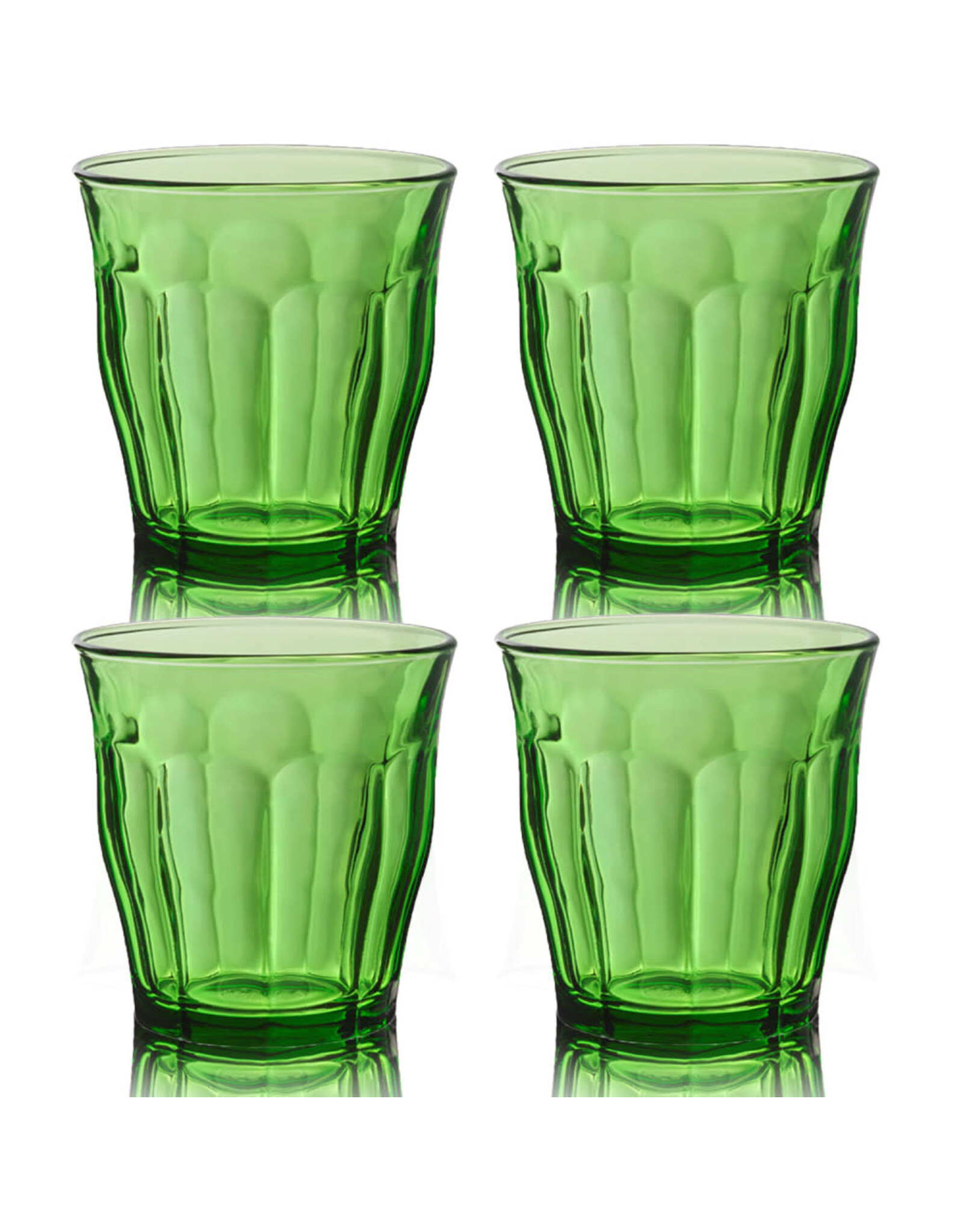 Duralex Picardie Green Glasses - 8 3/8 oz - Set of 4